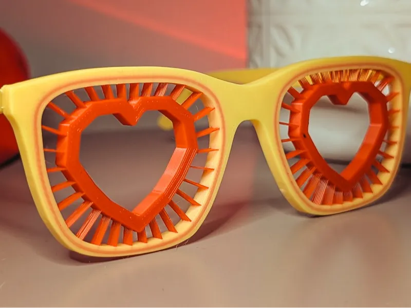 Heart glasses for valentines day