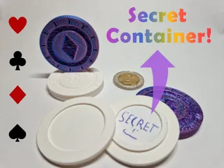 Casino chip - small secret container