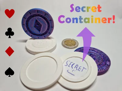 Casino chip - small secret container