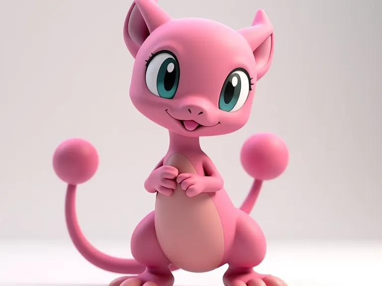 Printmon pokemon mew style dragon pink pride
