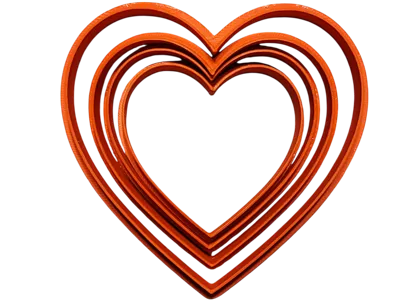 Heart Shaped Cookie Cutter - set of 4