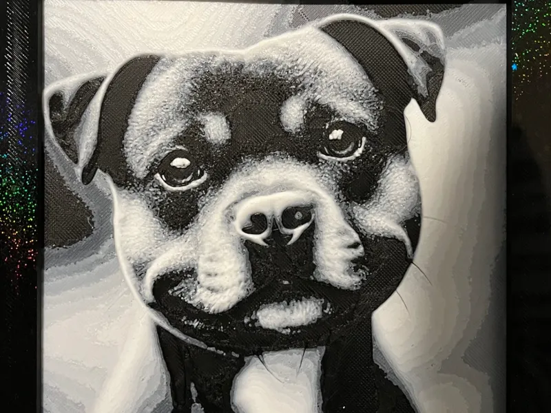 American stafforshire terrier face Hueforge