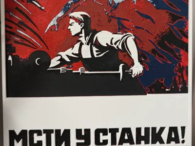 USSR poster "Revenge at the machine"
