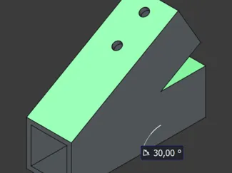 T-JOINT 30deg for Aluminium profile 40x40 - 8mm