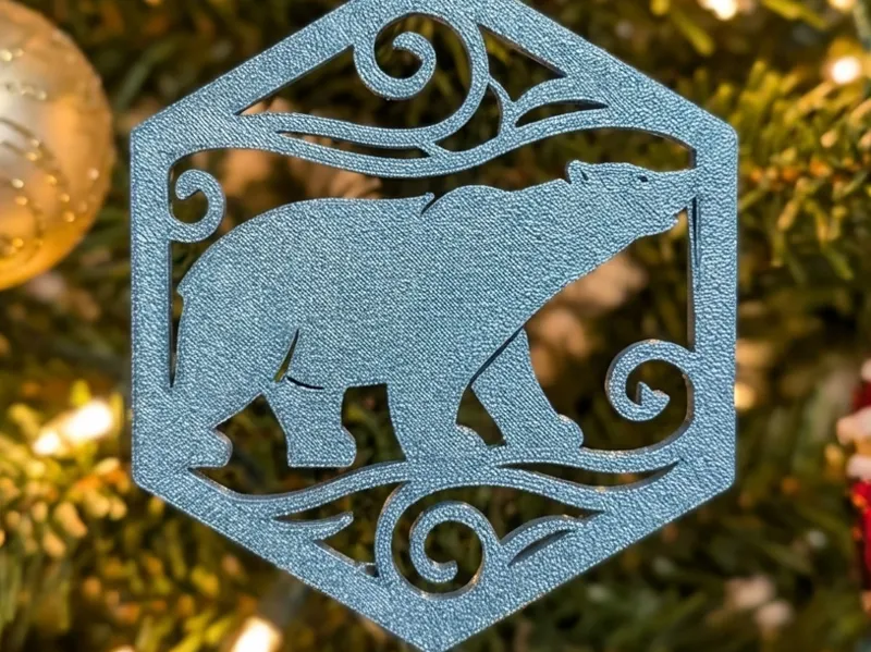 Christmas Polar Bear Ornament