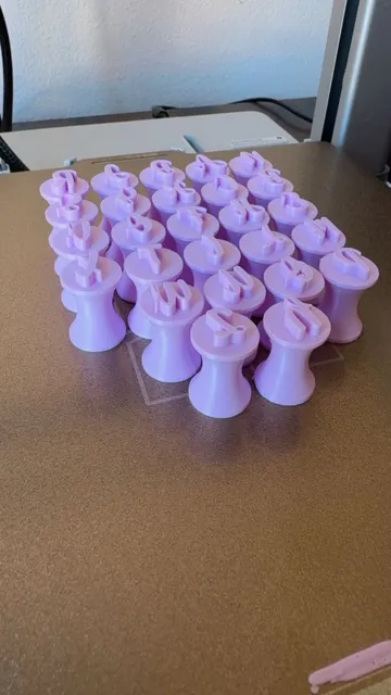 Modelo para impresión 3D: Kit Carimbo Alfabeto Cursivo para Brigadeiros — vista de referencia 3