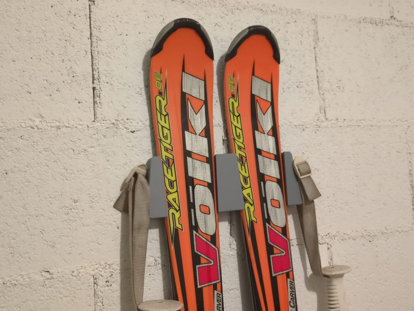 Wall Ski Rack - Skis and Poles Holder