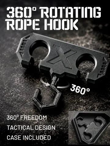 Letrero o emblema decorativo: 360° Swivel Camping Rope Hook Outdoor Gear Hanger — vista de referencia 2