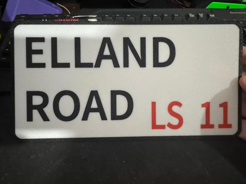 LEEDS FOOTBALL ELLAND ROAD SIGN 