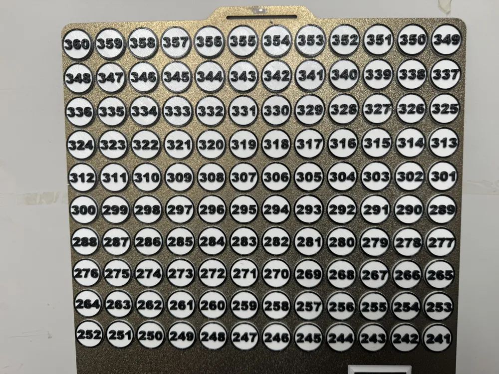 Token With Numbers Tokens with numbers 121-480 No Hole - Free 3D Print Model - MakerWorld