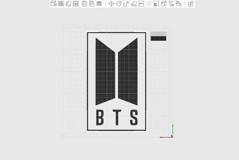 BTS logo plate