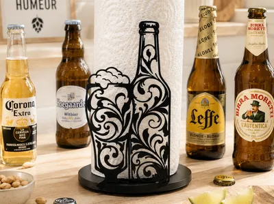 Paper towel holder - beer glass