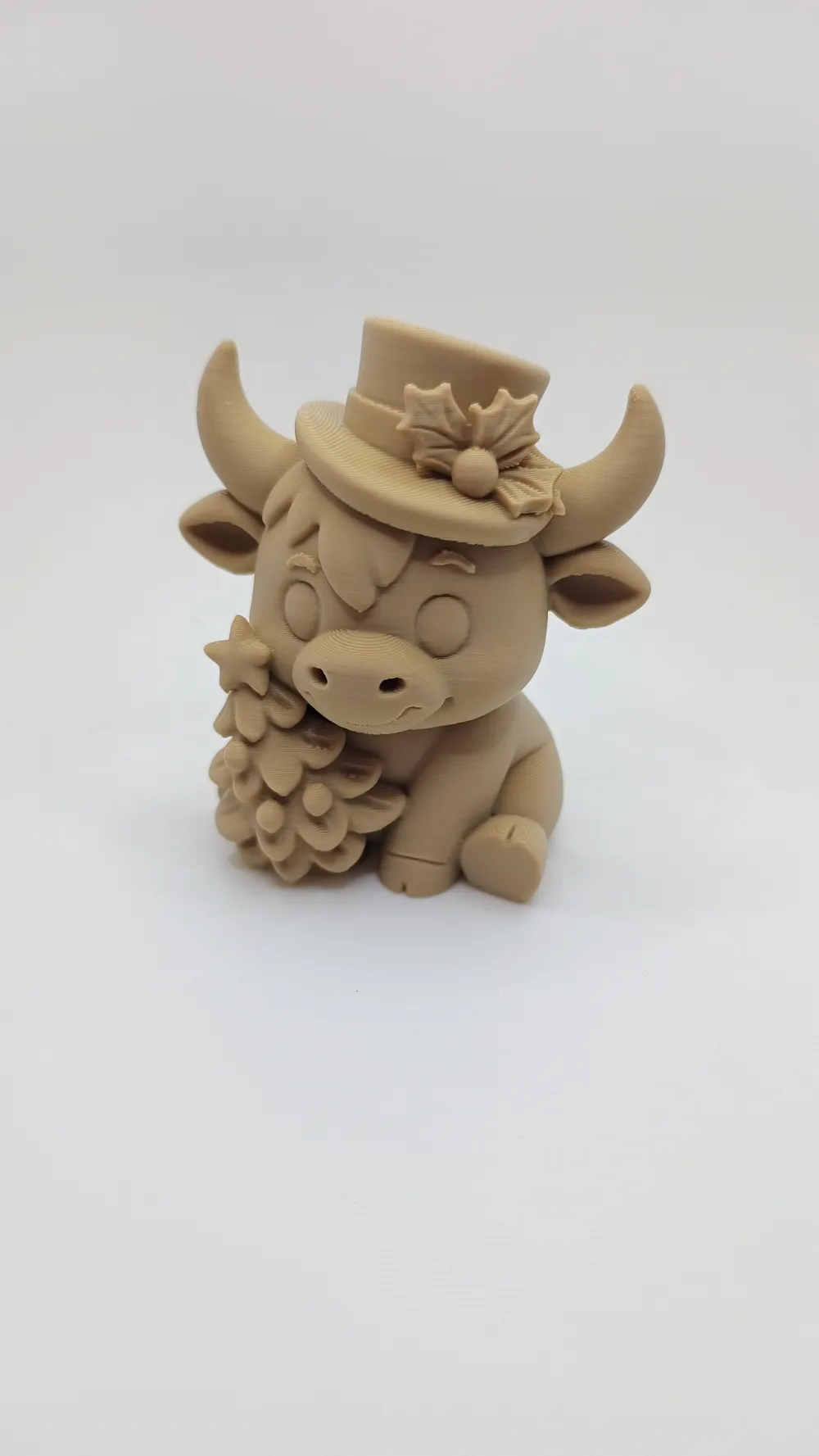 Christmas Cow with Magic Fir Tree - Free 3D Print Model - MakerWorld