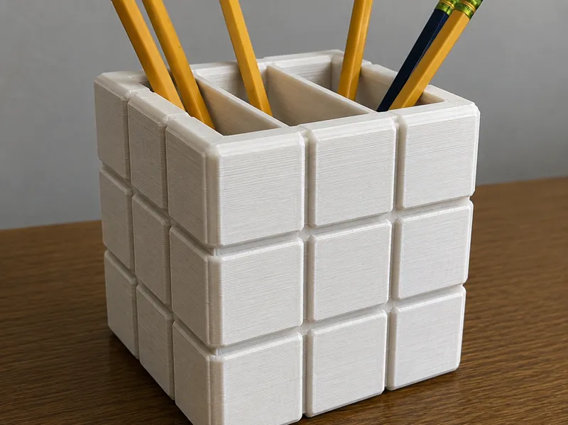 rubix cube pen holder  