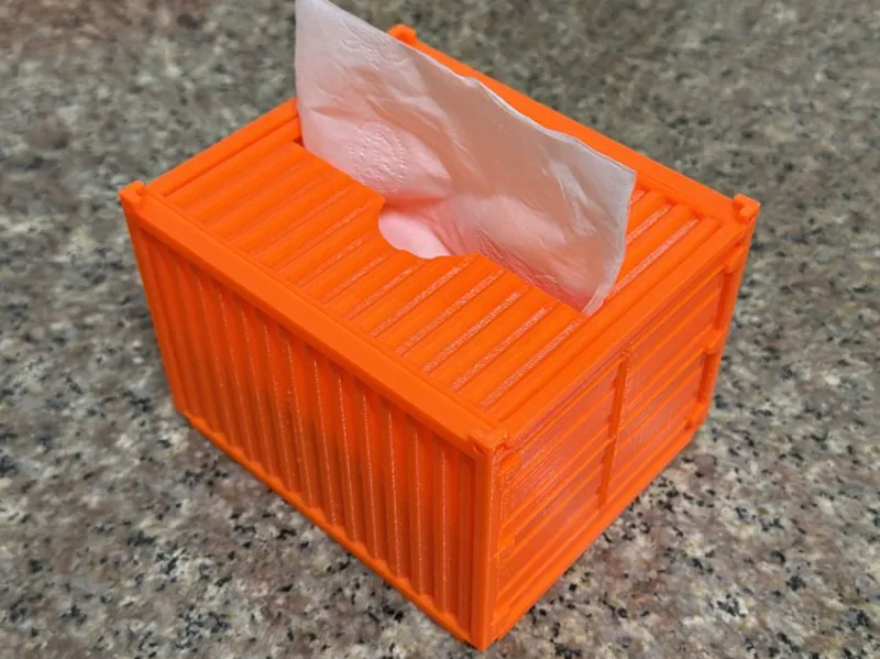 Stackable Shipping Container Tissue / Coin Box
