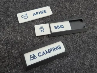 Snappable Interchangeable Label System