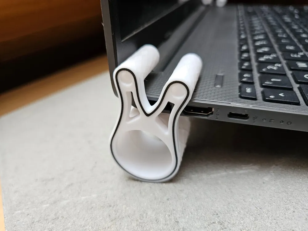 Inlay In Riser Laptop Riser with Design Inlays - Free 3D Print Model - MakerWorld