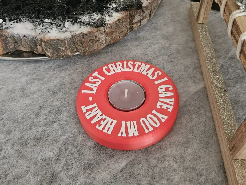 Last Christmas Teelichthalter Weihnachten