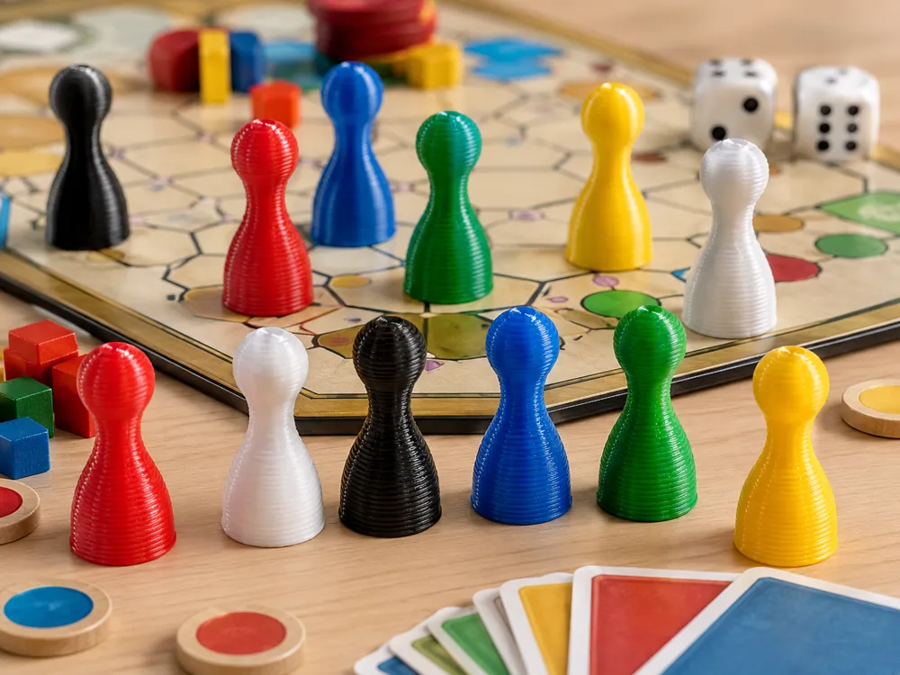 Letrero o emblema decorativo: Universal Replacement Board Game Pawns easy print. Referencia del modelo original.
