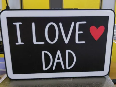 I ❤️ DAD Backlit Lamp – Father's Day
