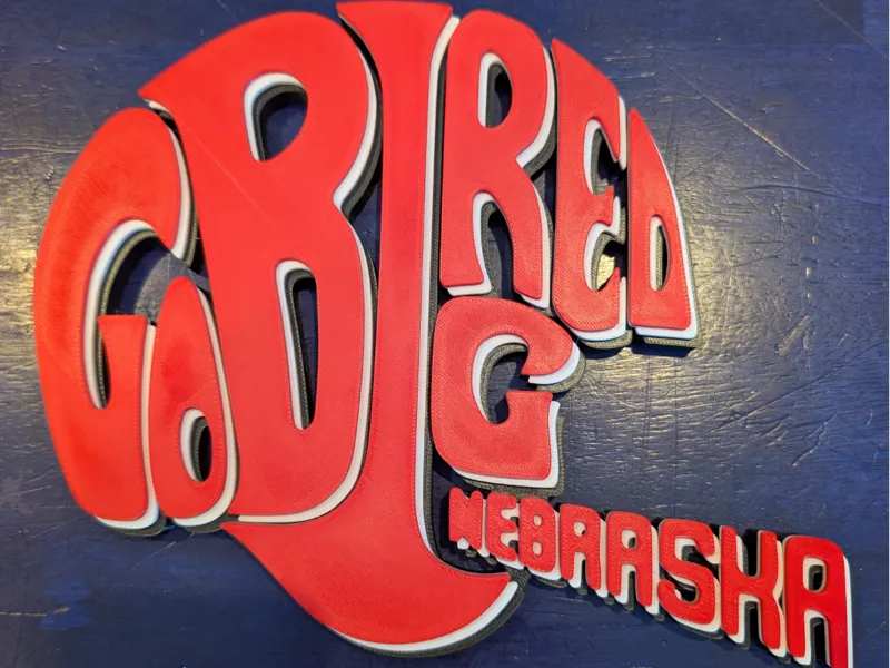 Old Huskers Helmet Logo SIgn