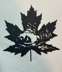 Décoration murale feuille d'automne et loups — photo 1