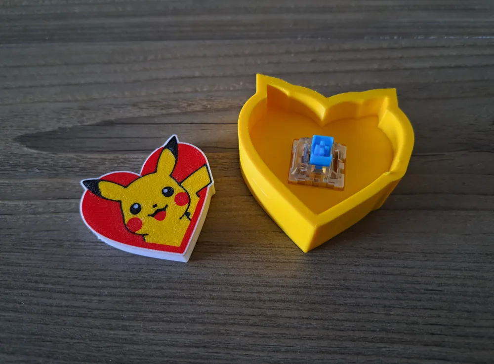 Pokemon Pikachu fidget clicker keyboard switch - Free 3D Print Model ...