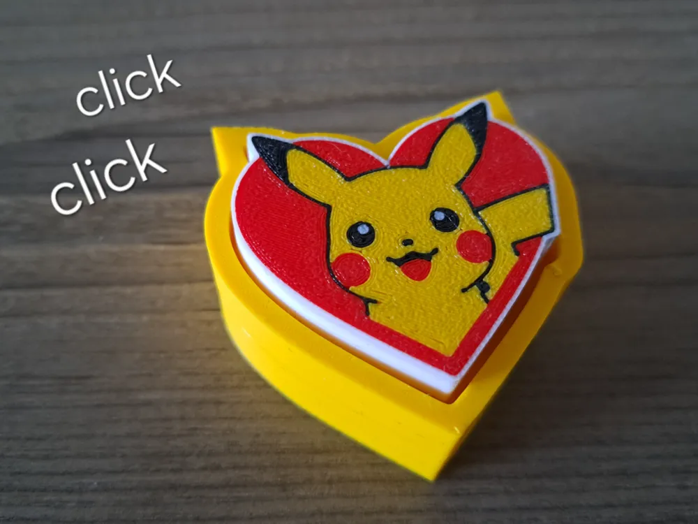 Pokemon Pikachu fidget clicker keyboard switch - Free 3D Print Model ...