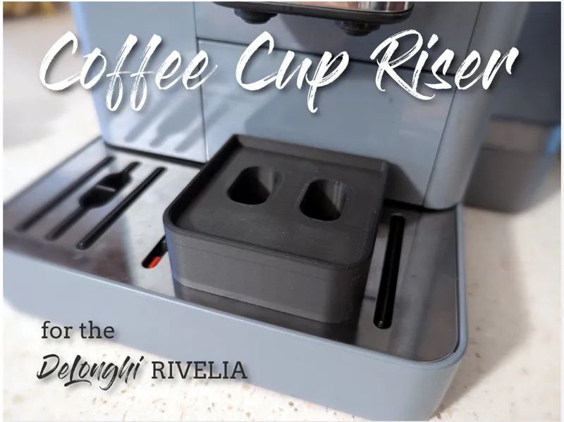 DeLonghi Rivelia coffee cup riser + container