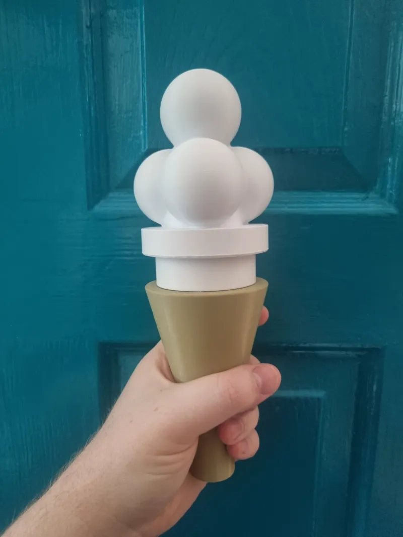 Brick inspired ice cream cone 10x scale