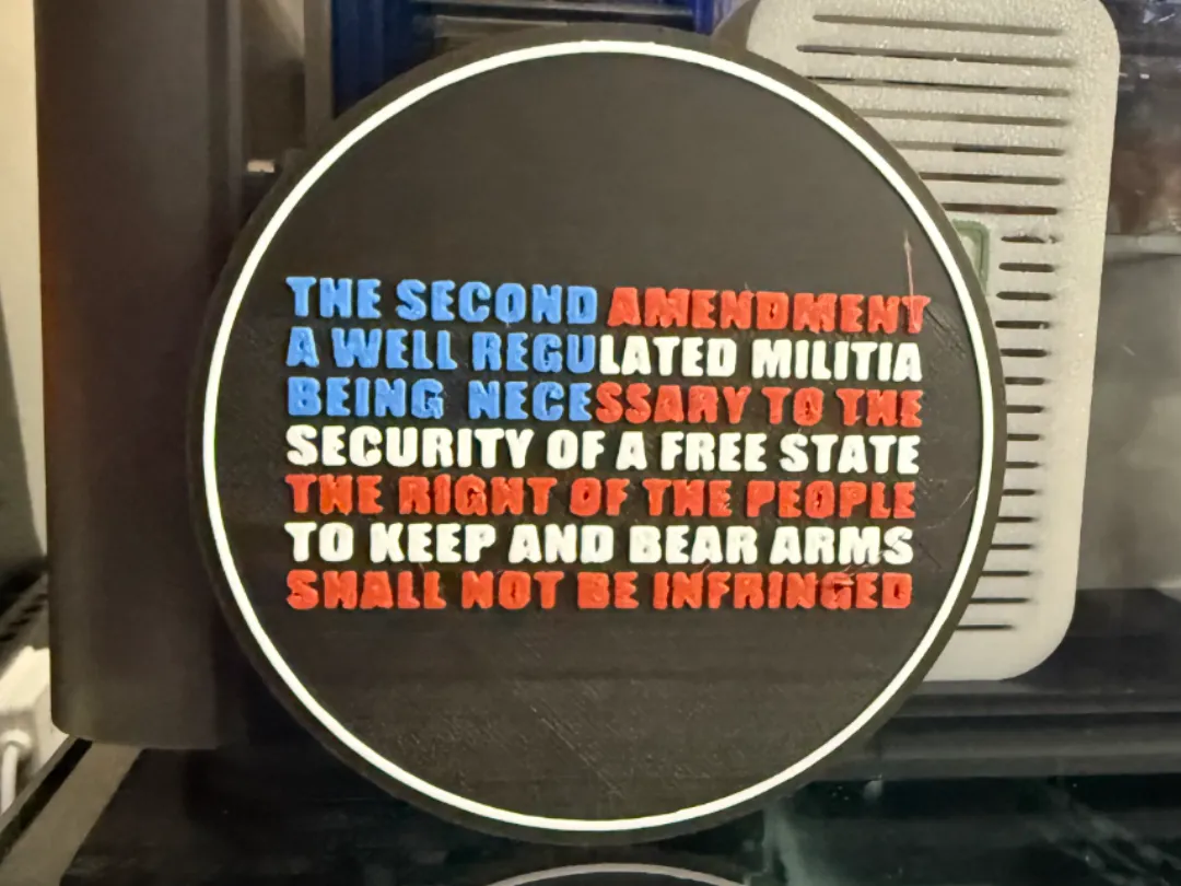 SECOND AMENDMENT USA COASTER - Free 3D Print Model - MakerWorld