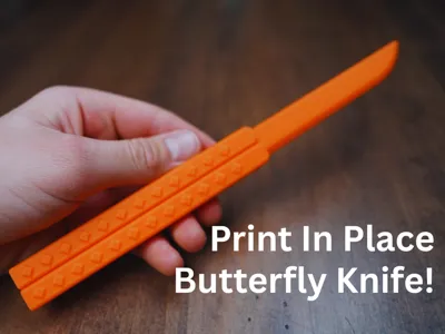 Print In Place Butterfly Knife