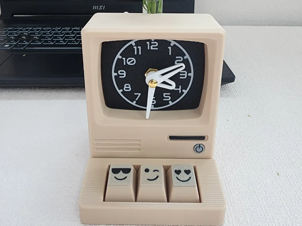 RETRO PC PLANT CLOCK by 3DIUS8282 MakerWorld: Download Free 3D Models