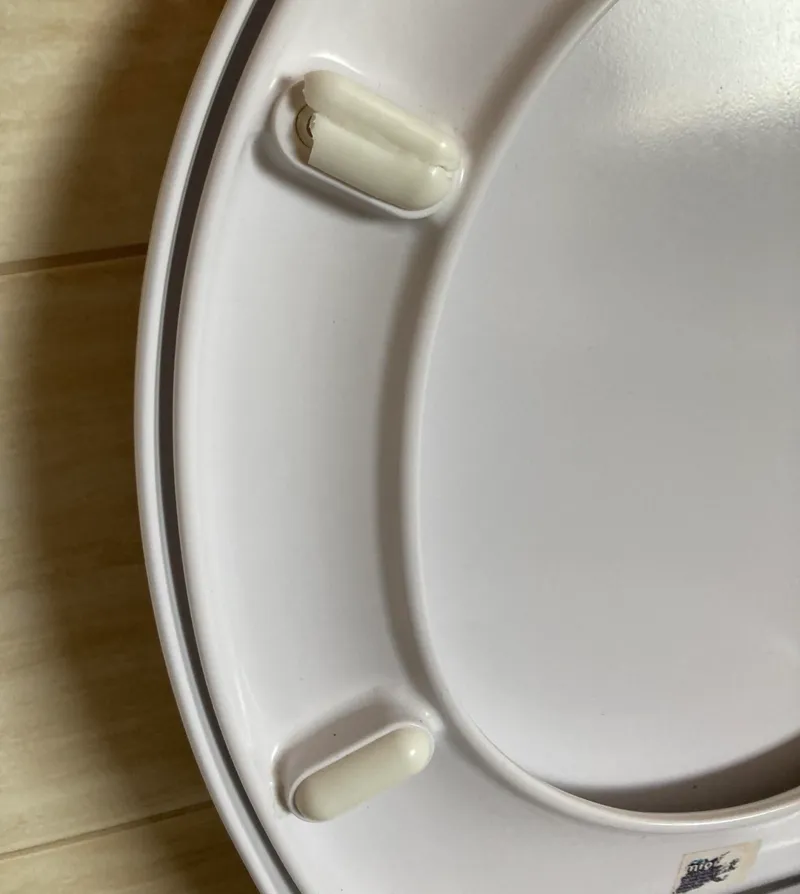 Toilet seat support. 