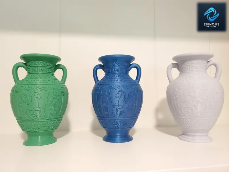 Ancient Greek Amphora Vase - Support-Free Print