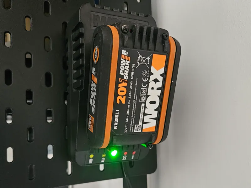 Worx Charger Holder for Ikea Skadis