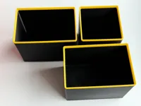 Bin sizes 2x2 up to 4x4, 100mm tall