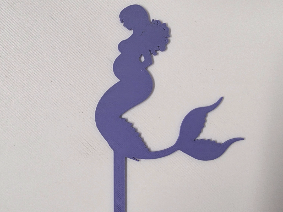 Pregnant Mermaid Cake Topper