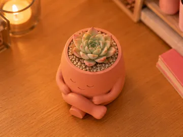 Maceta decorativa: "Zeni" Planter - Cute Desk Decor — vista de referencia 5