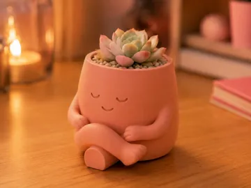 Maceta decorativa: "Zeni" Planter - Cute Desk Decor — vista de referencia 4