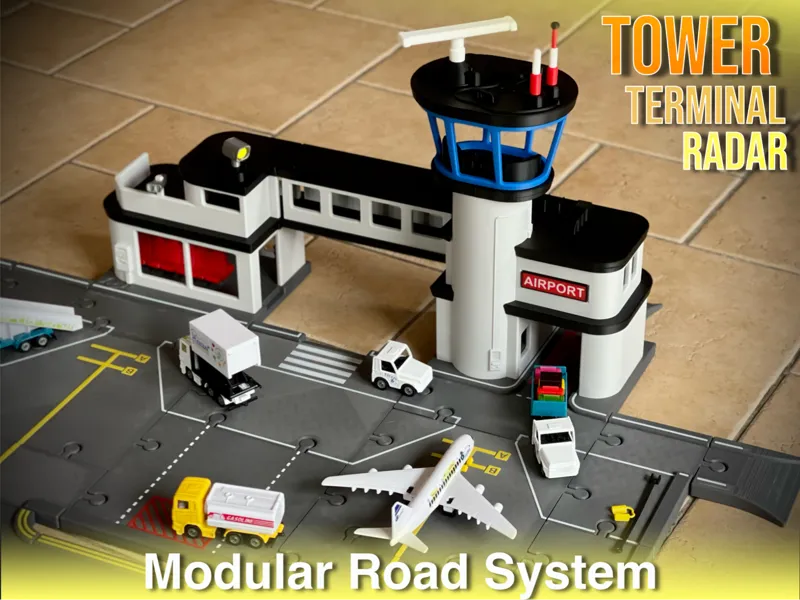 Toy City Airport Tower & Gate Terminal (1:64/1:87)