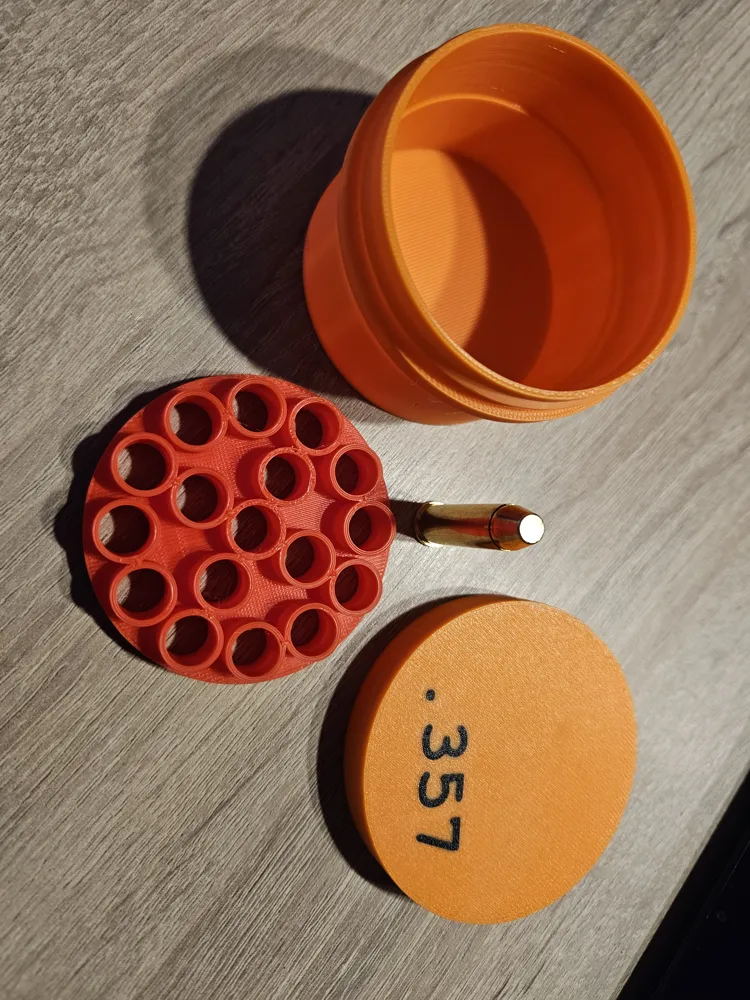 Round Ammunition Box .357 - Free 3D Print Model - MakerWorld