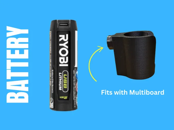 Support batterie Ryobi pour Multiboard