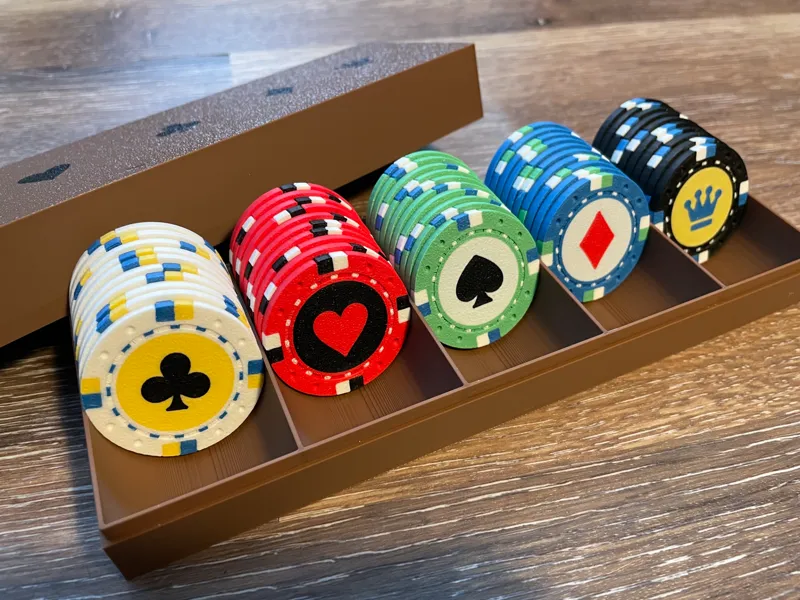 Deluxe multi-color Poker Chips and Carrying Case