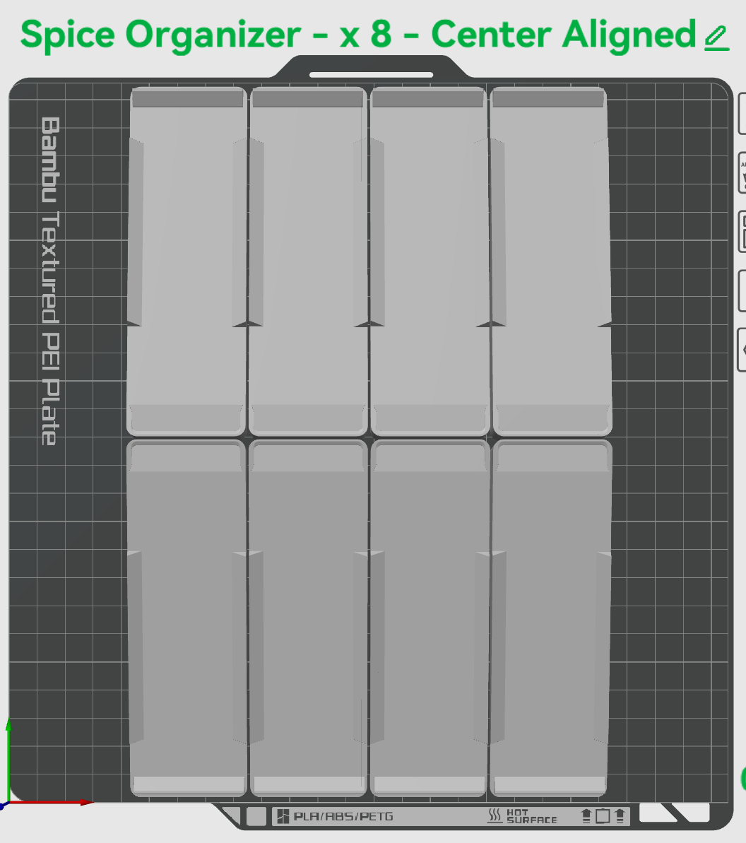 Miniatura 4 do modelo 3D Gridfinity Modular Spices Oranizer