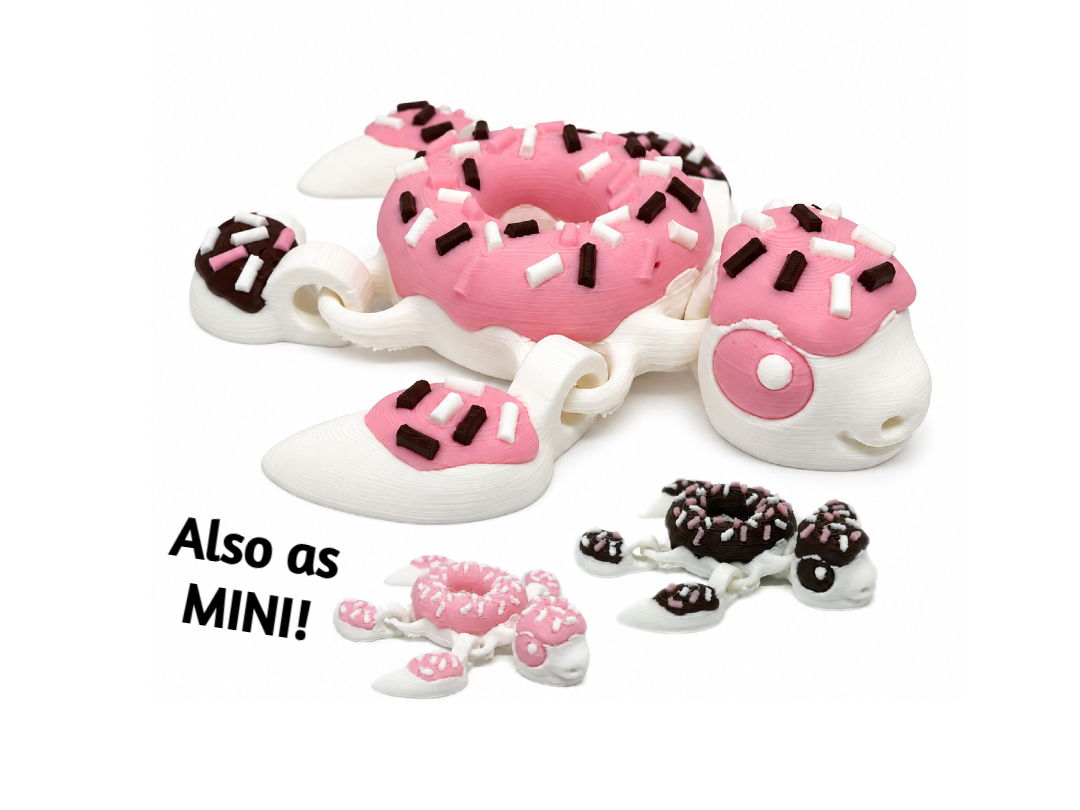 Chibby Donut Turtle – Also available as a MINI! 3D model