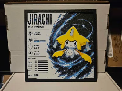 Pokemon - Jirachi Infographic hueforge