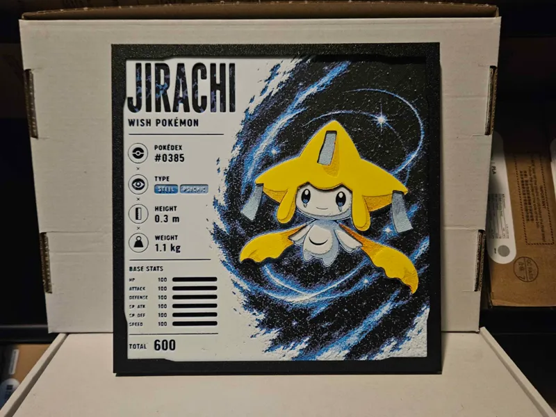 Pokemon - Jirachi Infographic hueforge