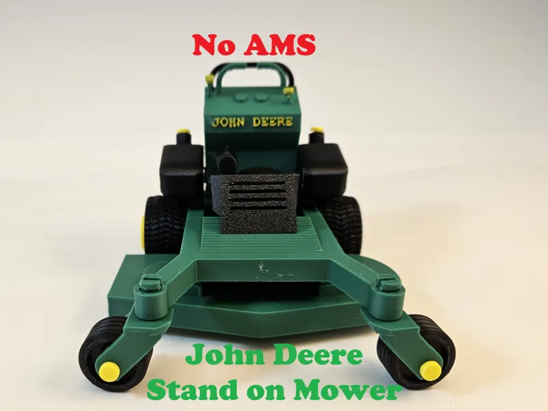 John Deere Stand on ZT Mower
