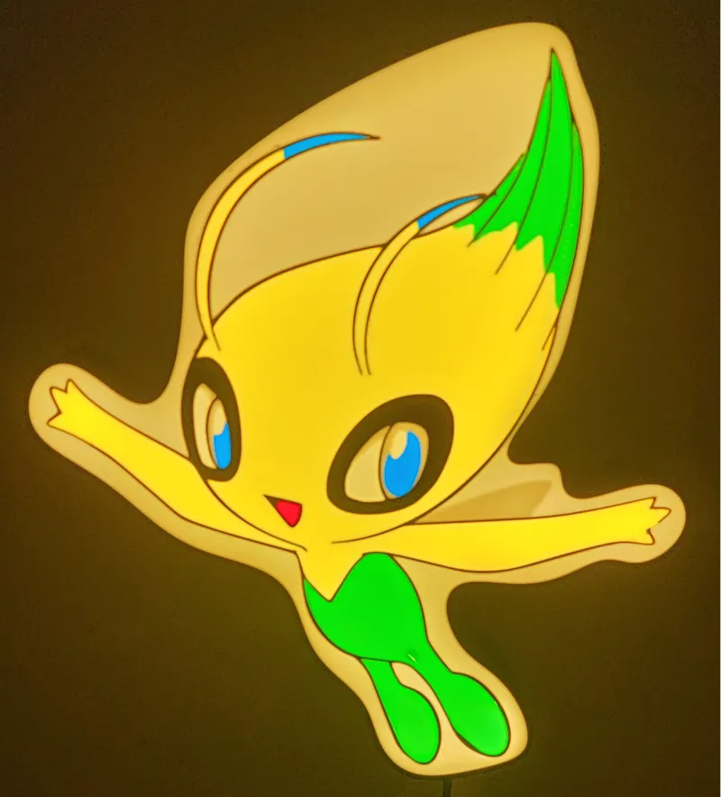 Celebi Pokemon LED Lightbox